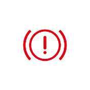 Handbook artwork for Parking brake system fault warning light