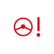 Handbook artwork for Steering system fault warning light
