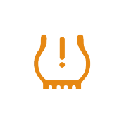 Handbook artwork for Tire pressure fault warning light