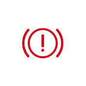 Handbook artwork for Parking system fault warning light