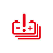 Handbook artwork for High-voltage battery fault warning light