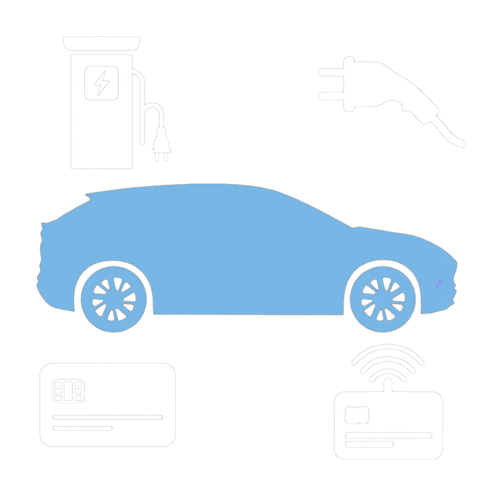 MyBYD illustration of using a public EV charger with a BYD