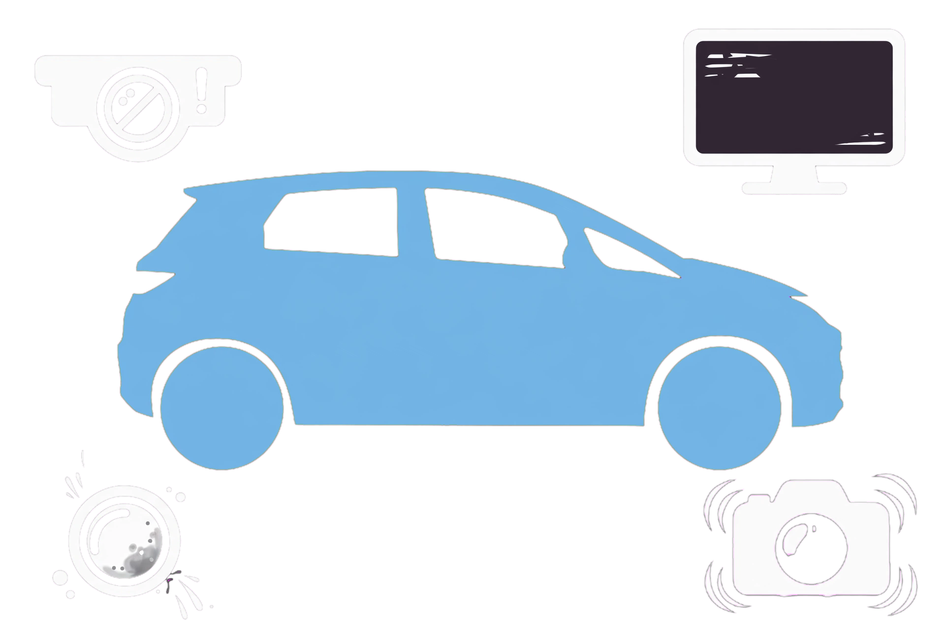 MyBYD illustration for a BYD DOLPHIN camera unavailable or dark display