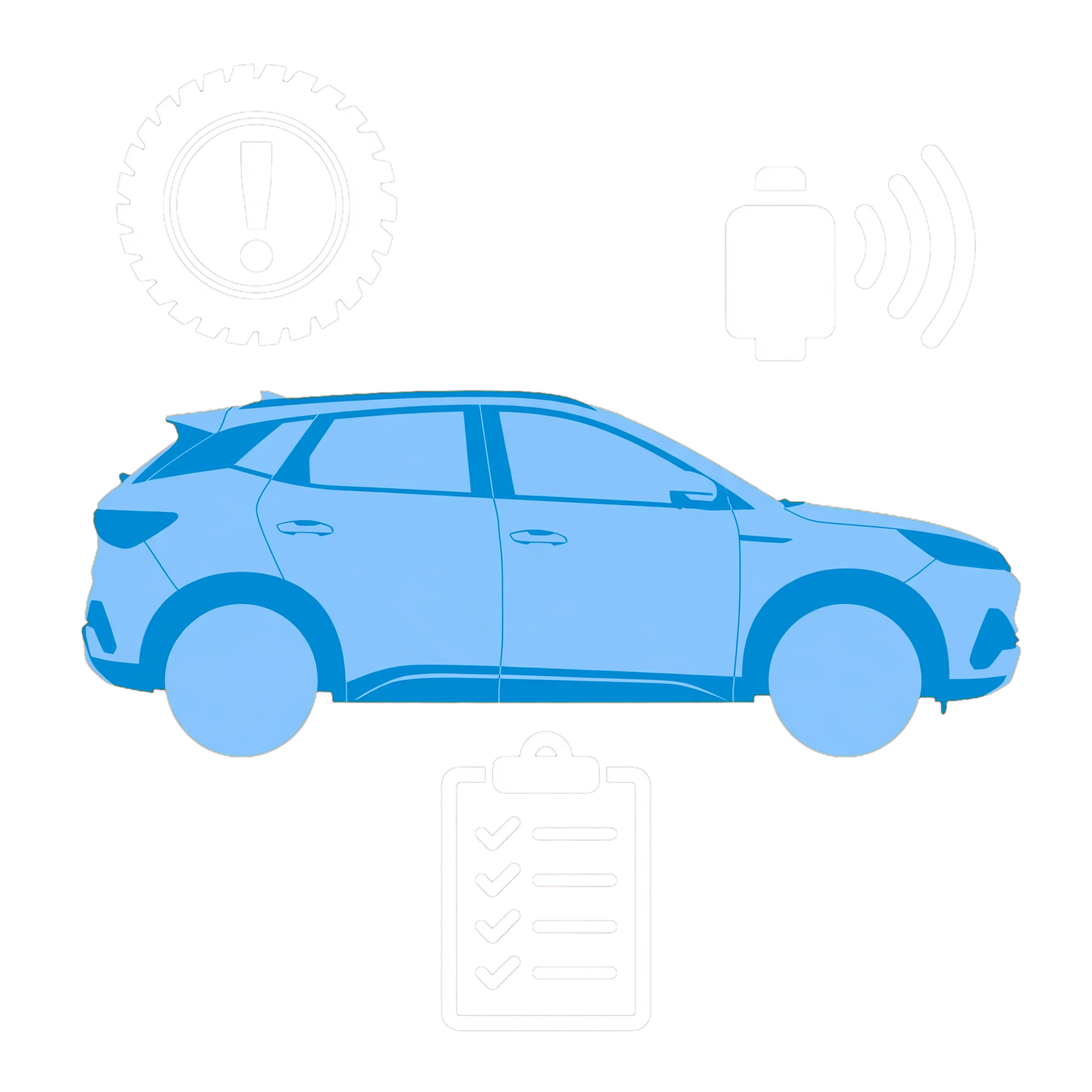BYD ATTO 3 tyre-pressure warning illustration with sensor and checklist