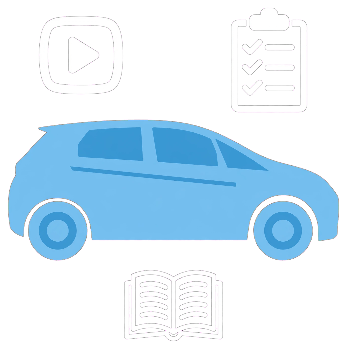 DOLPHIN with setup video, checklist and handbook icons