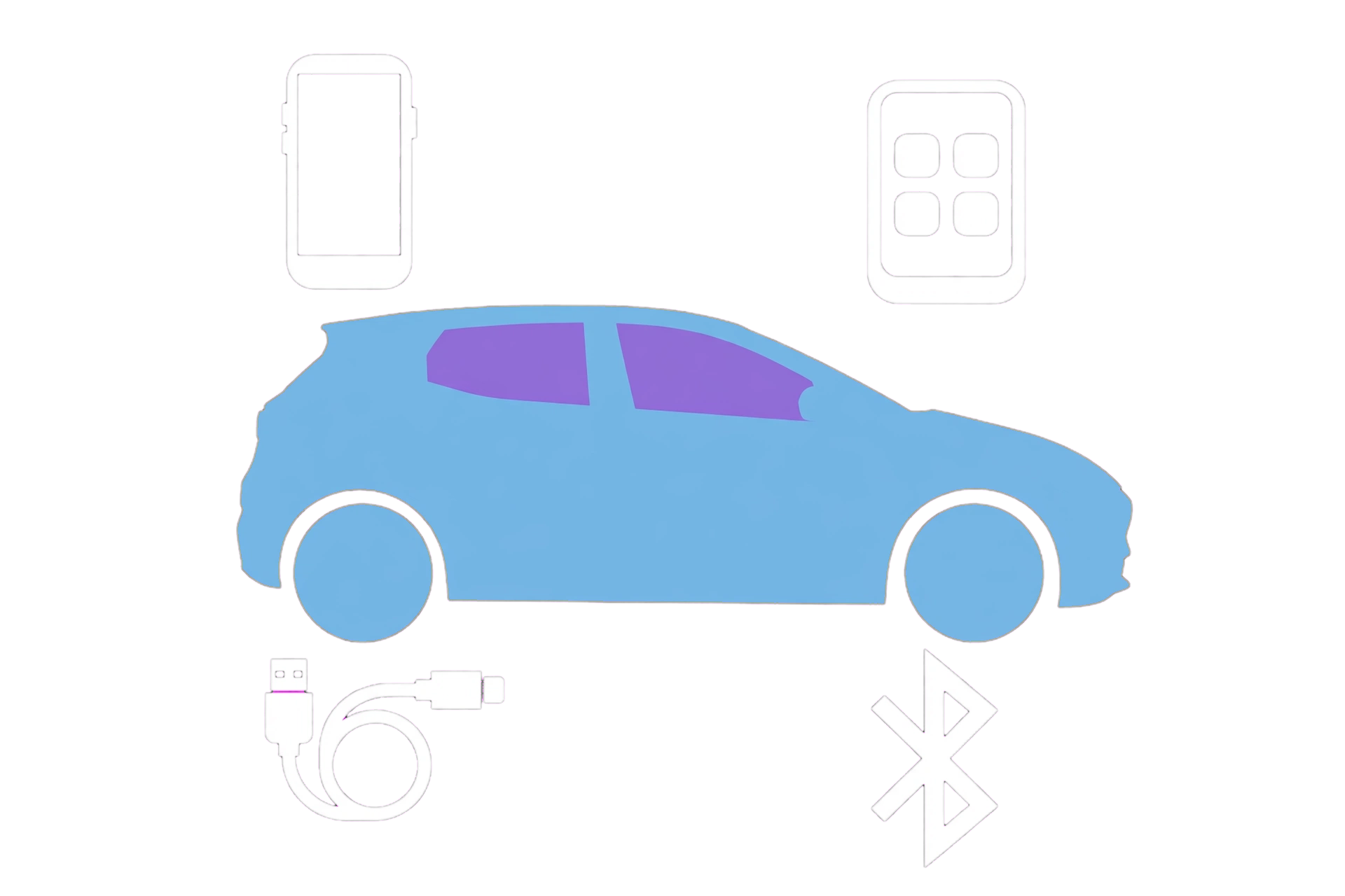 MyBYD illustration of BYD Apple CarPlay on an iPhone