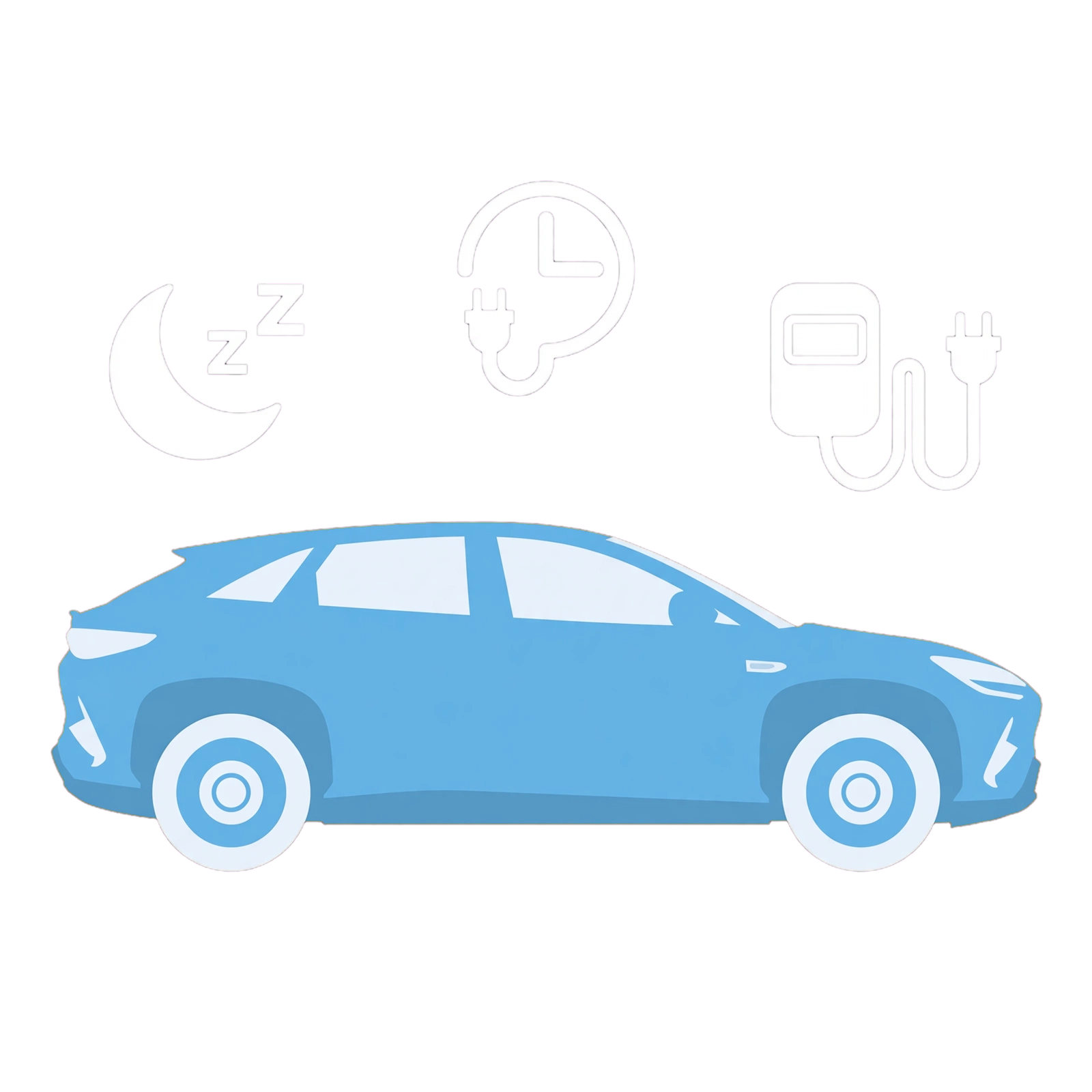 MyBYD illustration for a BYD SEALION 7 that does not wake for a scheduled smart-charging slot.