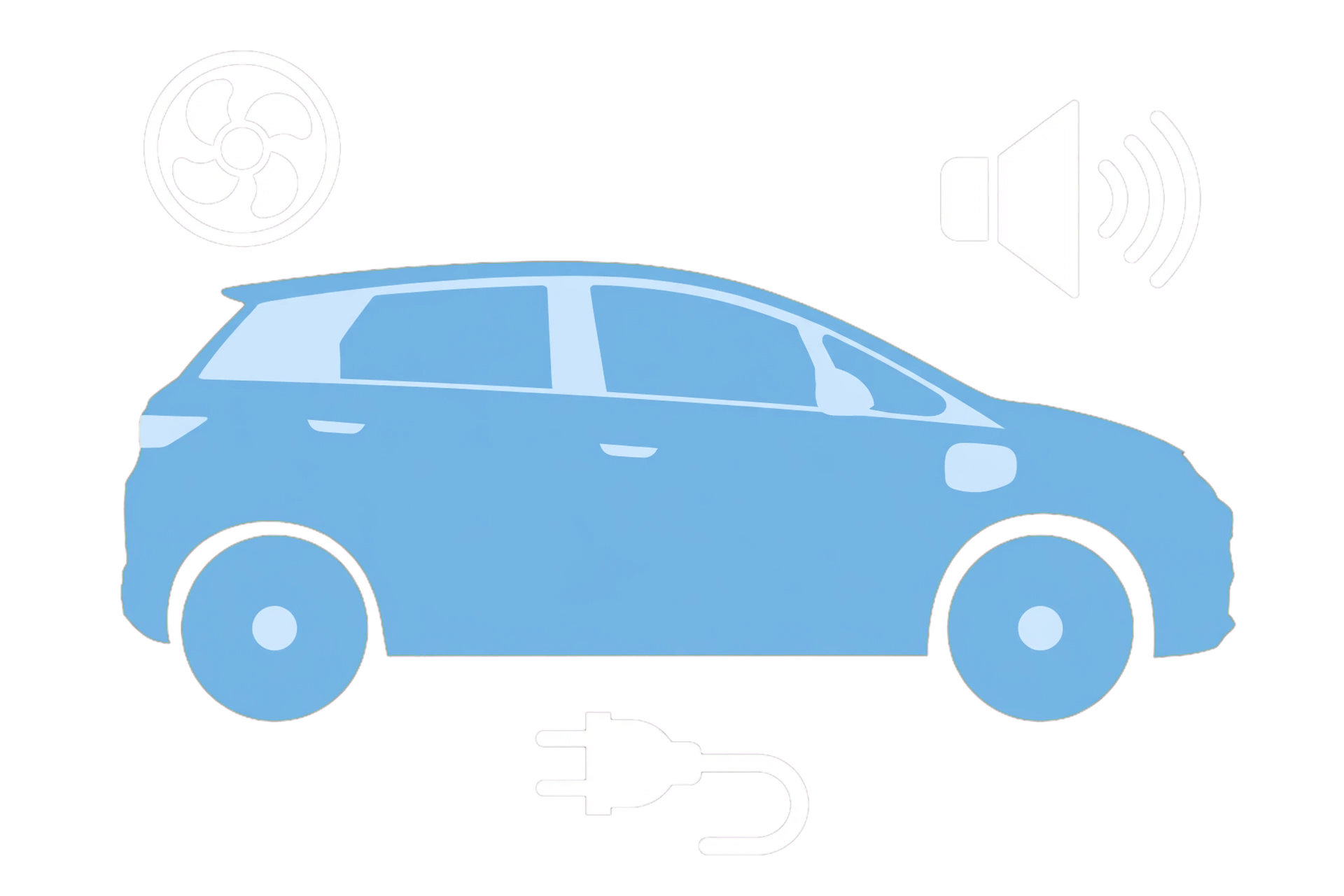 Illustration for BYD DOLPHIN cooling-fan or compressor noise during charging.