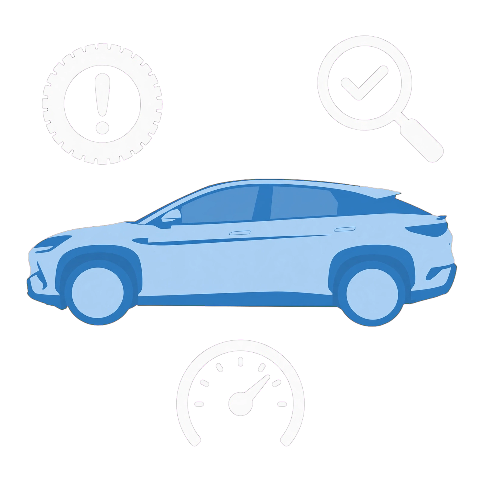 BYD SEALION 7 tyre-pressure warning illustration with tyre, gauge and inspection symbols