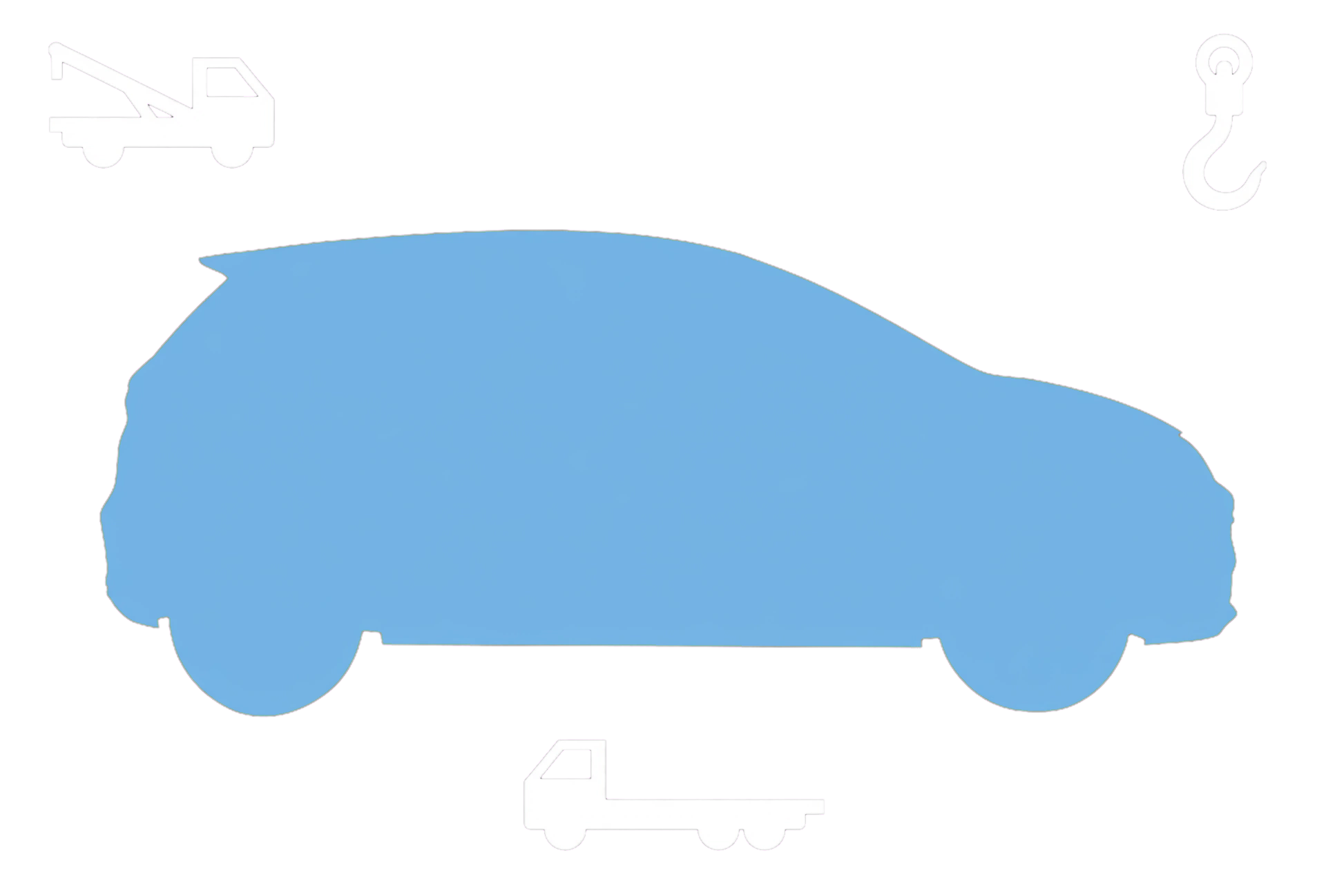 Illustration for safe BYD DOLPHIN breakdown recovery and vehicle transport.