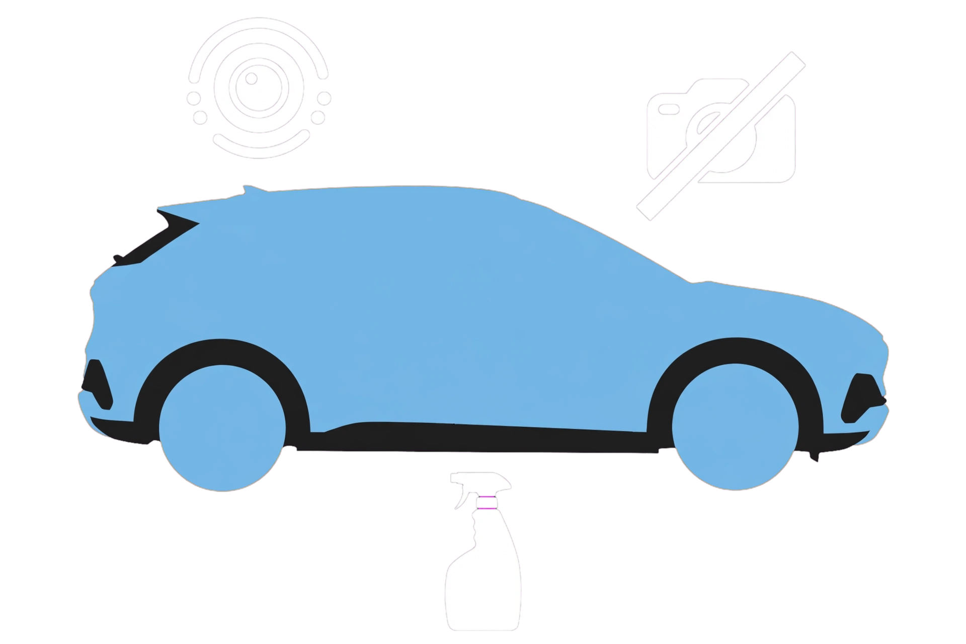 MyBYD illustration for BYD ATTO 3 360-degree camera and parking views