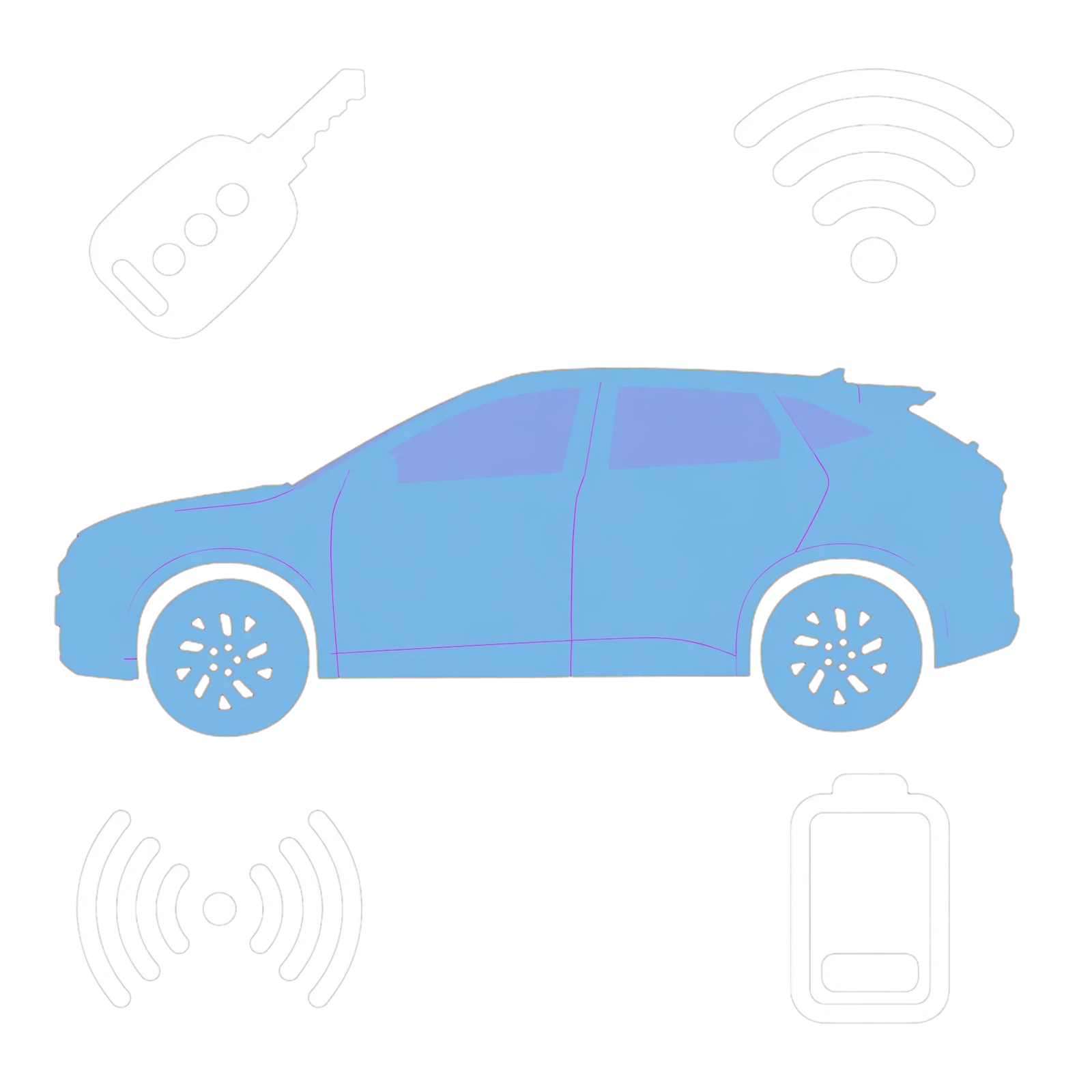 MyBYD illustration for checking an ATTO 3 EVO smart key that is not detected