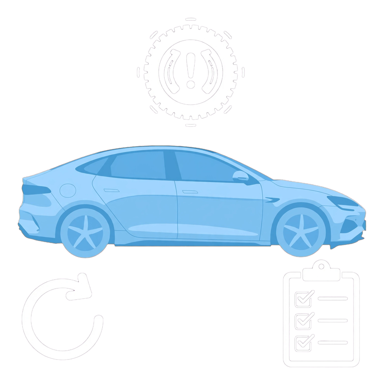 BYD tyre-pressure warning and safe owner checks illustration.