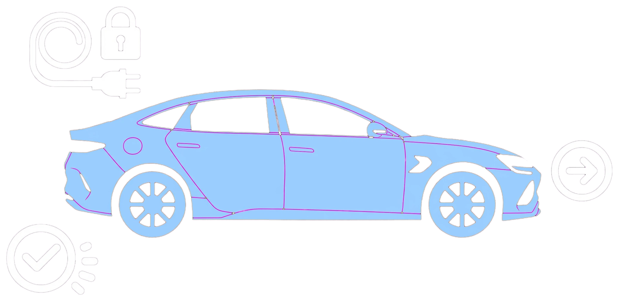 BYD SEAL charging-cable release illustration.