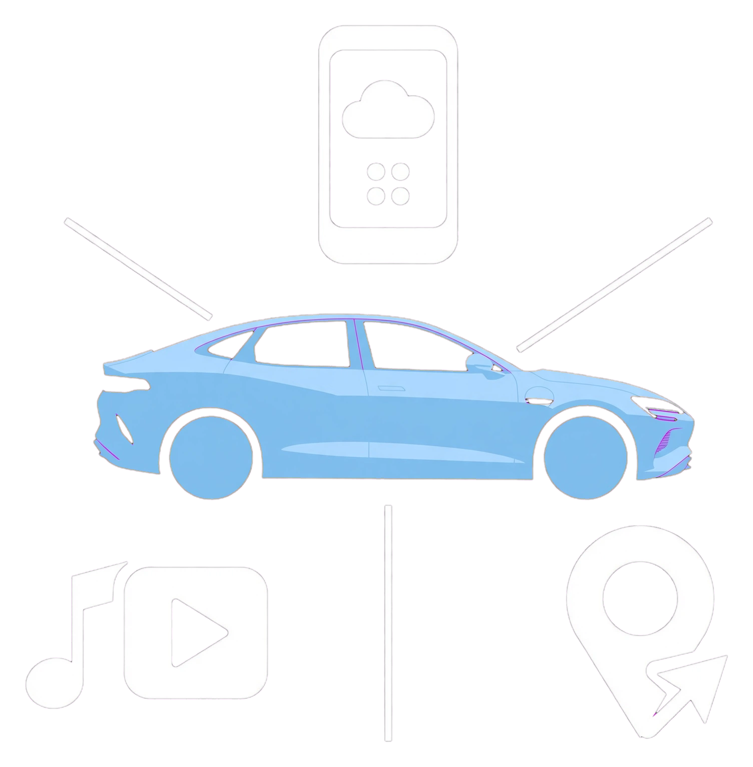 BYD app, entertainment data and navigation