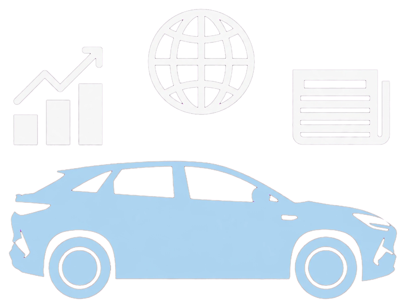 Electric BYD SUV with global sales-growth and news icons