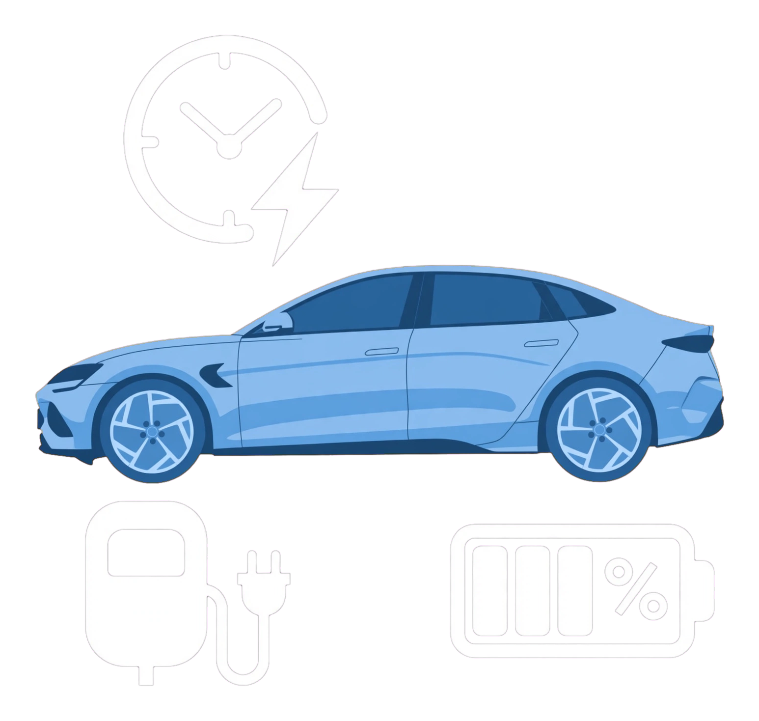 MyBYD editorial illustration for How long does a BYD take to charge?