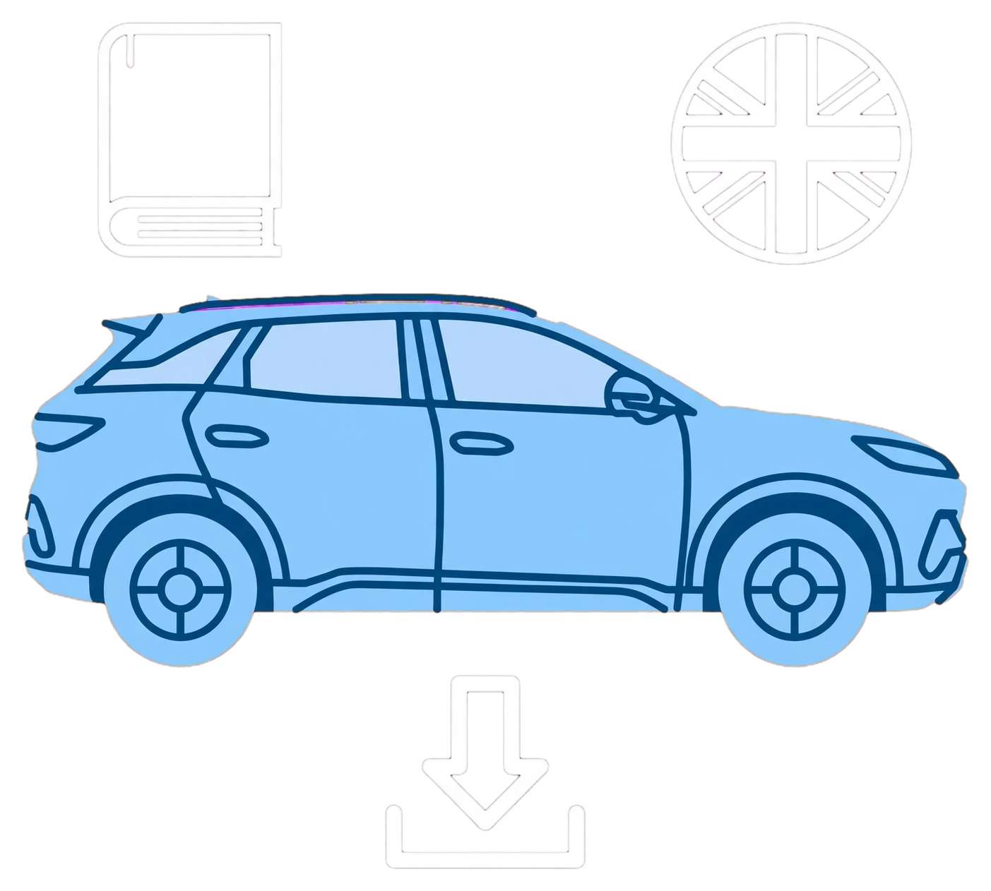 DOLPHIN with UK handbook and download icons