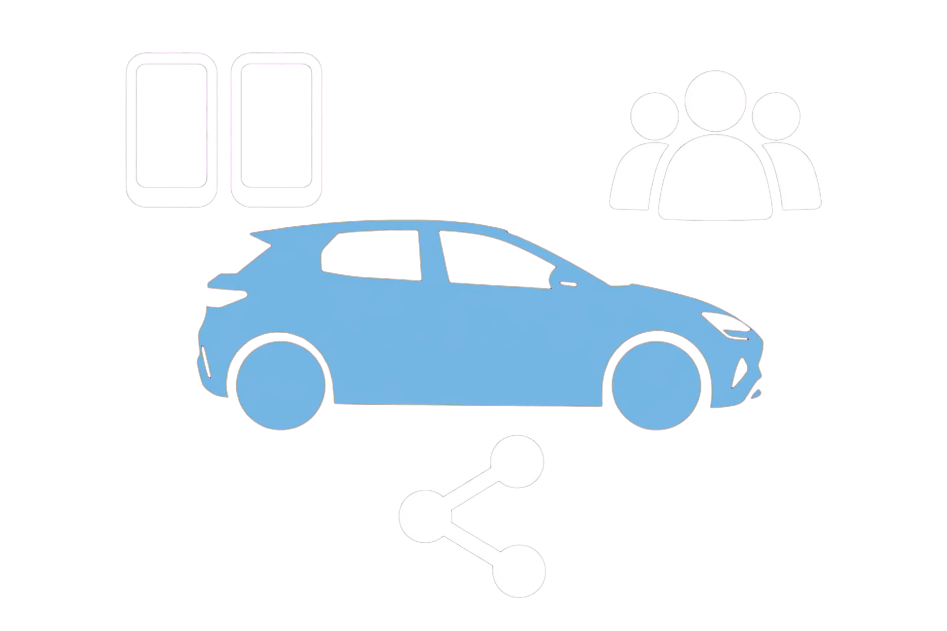 MyBYD illustration of BYD app access on two phones