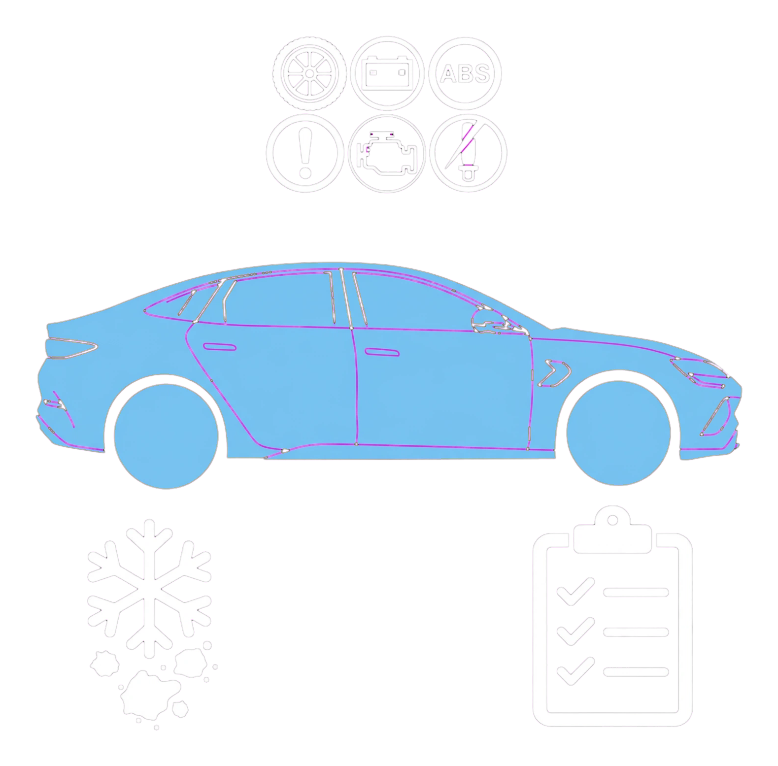 MyBYD editorial illustration for Multiple BYD SEAL warning lights? Safe first checks