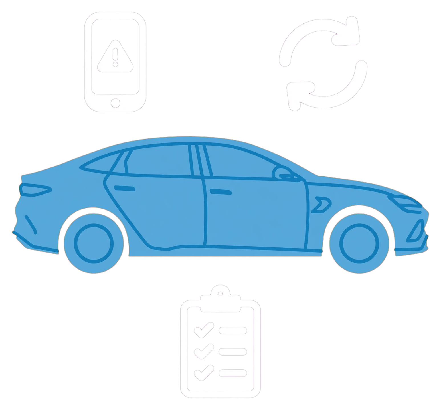BYD mobile app troubleshooting illustration.