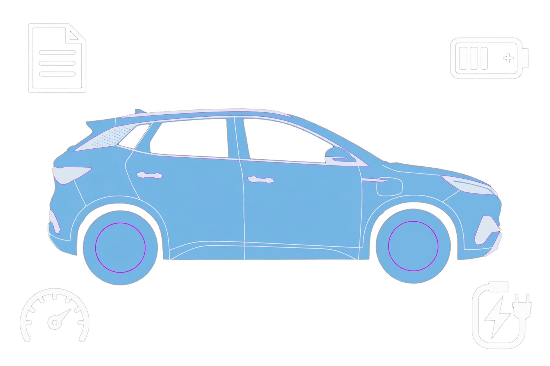 MyBYD illustration of BYD ATTO 3 model design and specifications across 2023–2025