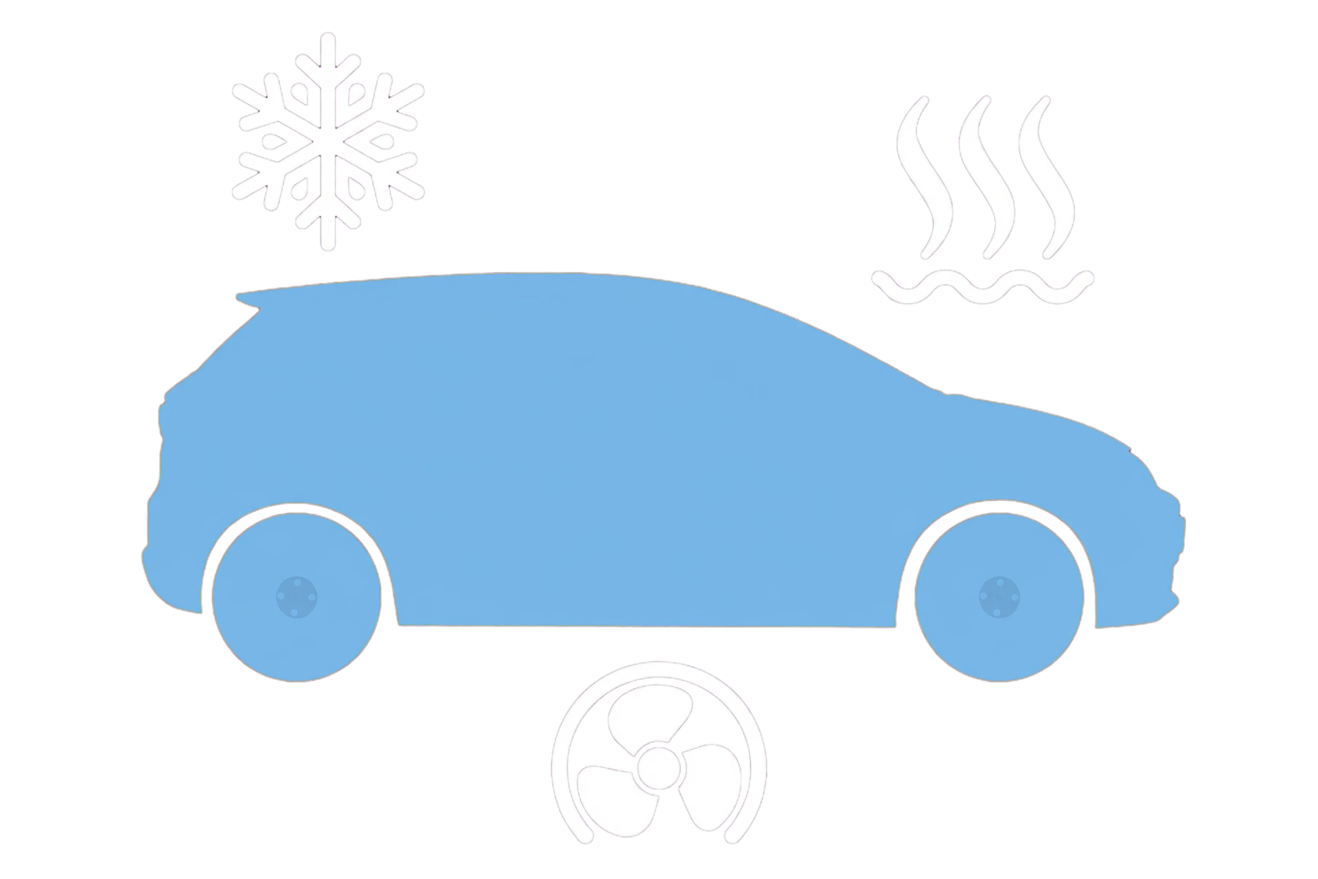 Illustration for BYD DOLPHIN heating and air-conditioning checks.